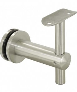 304.420.0306, Arm railingsteun glas montage voor buis 42,4 mm, satin K320