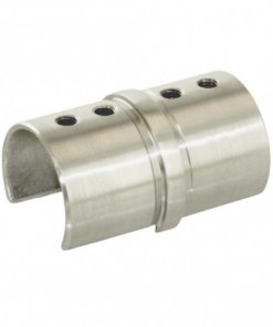 316.485.1201, Glas U-profiel, Buis verbinder voor buis 48,3x1,5 - 48,4 mm, satin K320